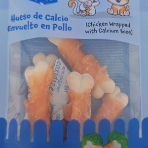 HUESO DE CALCIO ENVUELTO EN POLLO